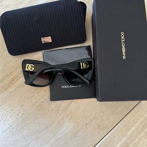 Black cat eye sunglasses with the iconic “ DG” monogram